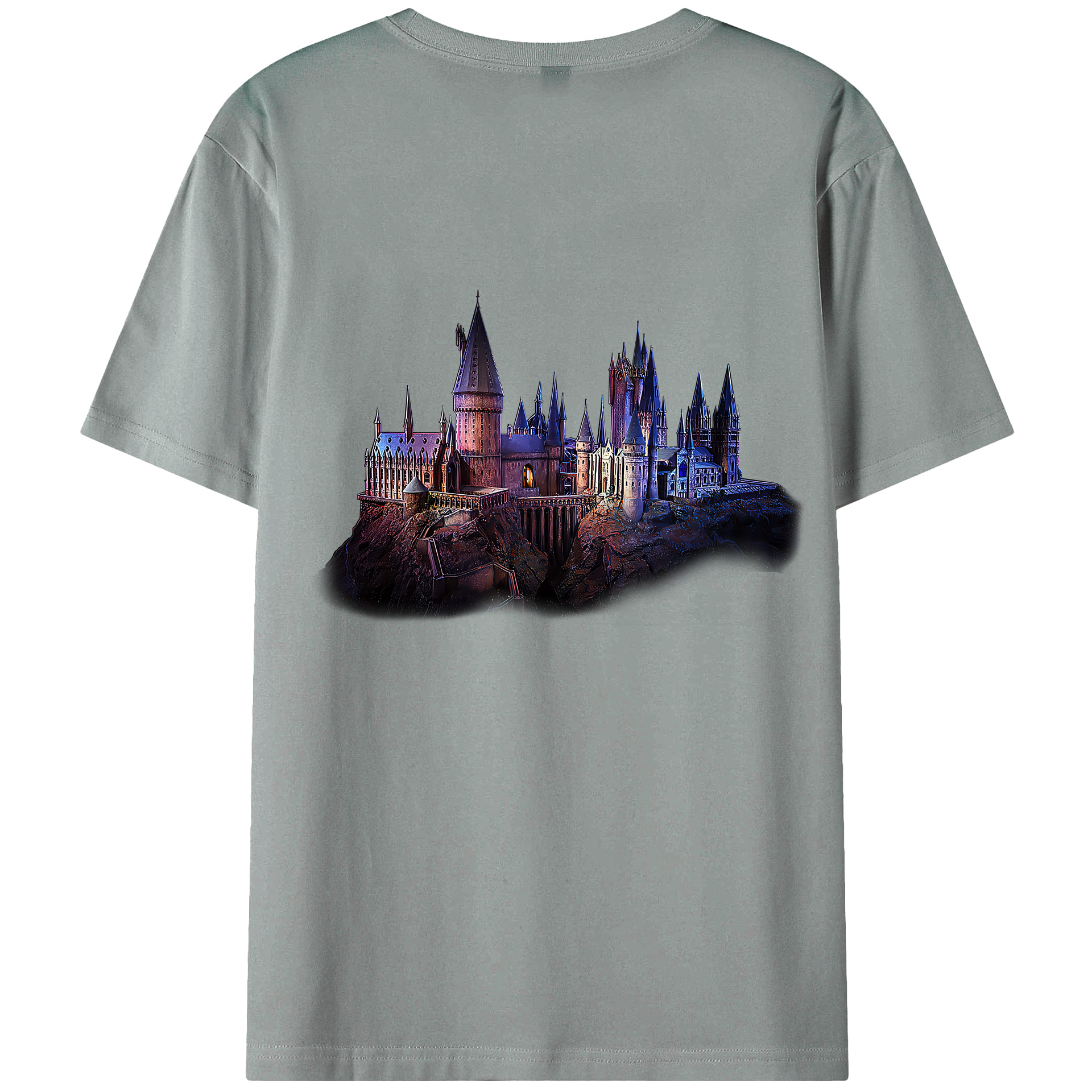 （画像用） Harry Potter ハリー・ポッターシリーズ 綿100％ メンズ半袖Tシャツ（バックプリント） 通気性
